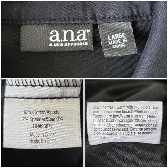 a.n.a Women's Black Cropped Boxy Fit Button-Up Lightweight Jacket Size L - Picture 4 of 8